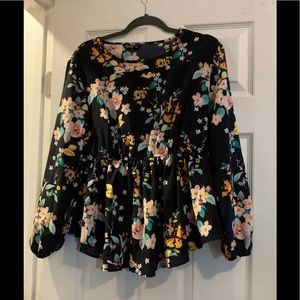 Women’s long sleeve floral top